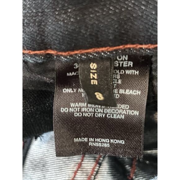 Express Jeans Stella Boot Cut Low Rise Dark Wash Stretch Shimmery Women's 8 Y2K - Picture 10 of 16